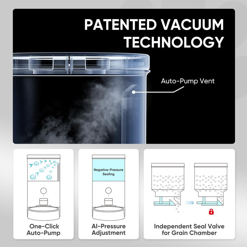 Smart Vacuum Pet Feeder with Camera