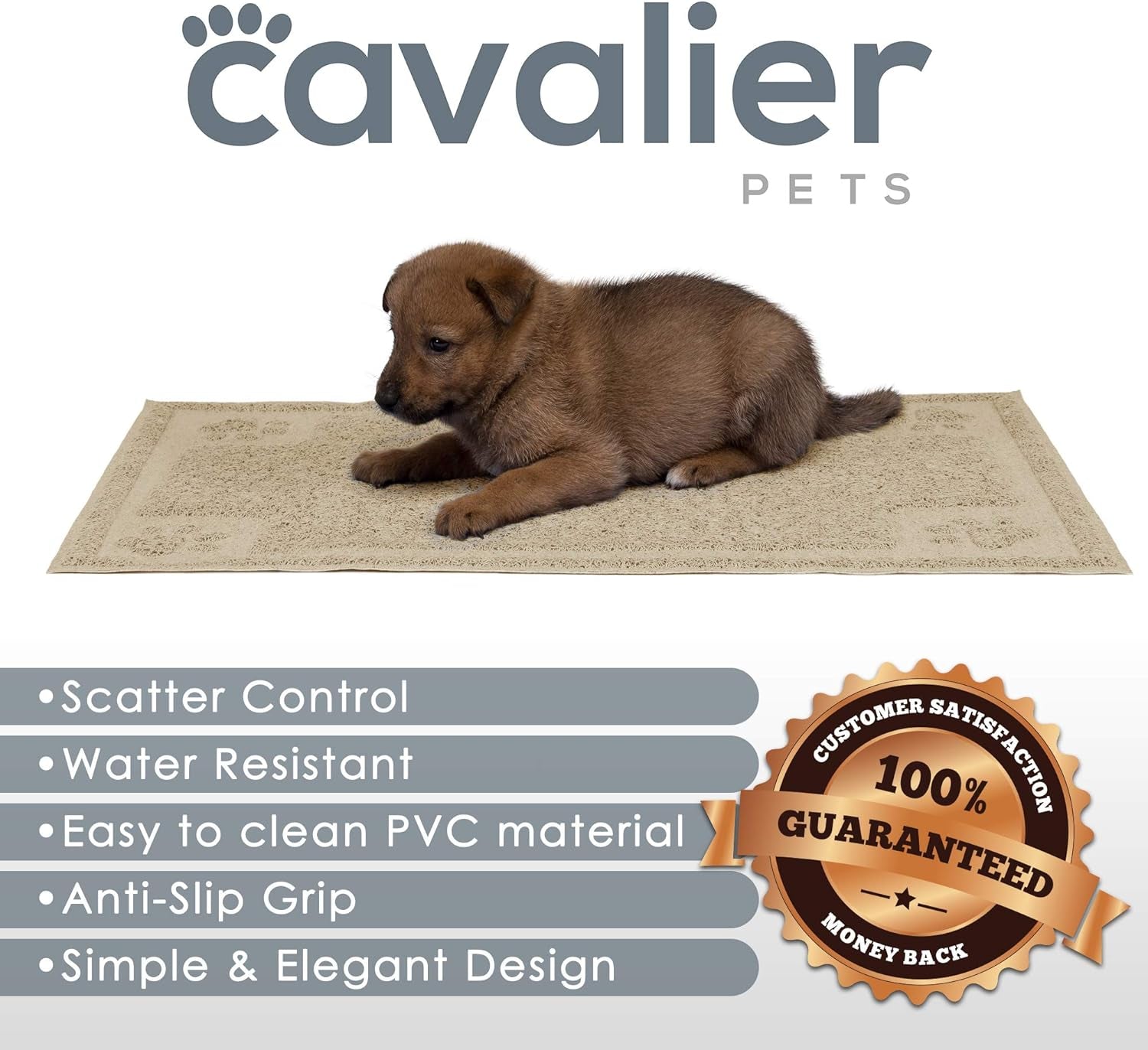 Bowl Mat for Cat and Dog, Silicone Non-Slip Absorbent Waterproof Dog Food Mat, Easy to Clean, Unique Paw Design